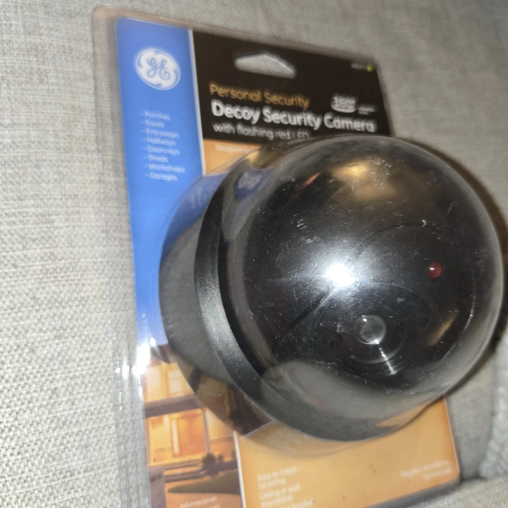 GE Decoy Security Camera with Flashing Red LED - Black
